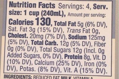 2% Reduced Fat Milk