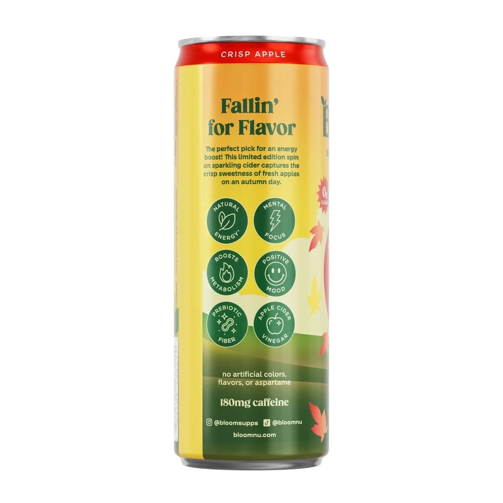 Bloom Sparkling Energy, Crisp Apple, 12 Fl. Oz., 12 Pk. LIMITED TIME!!!