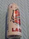 White/Red NARRAGANSETT LAGER Beer Pull-Tab TOP OPEN 24 OZ  Empty ALUMINUM