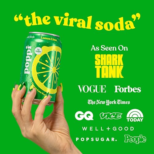 2-Pack Poppi Lemon Lime 12 Fl Oz Can