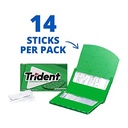 Trident Spearmint Sugar Free Gum, 14 Pieces