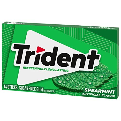Trident Spearmint Sugar Free Gum, 14 Pieces