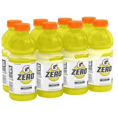 Gatorade G Zero Sugar Lemon Lime Thirst Quencher Sports Drink  20 Oz  8 Pack Bottles