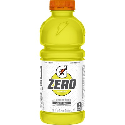 Gatorade G Zero Sugar Lemon Lime Thirst Quencher Sports Drink  20 Oz  8 Pack Bottles