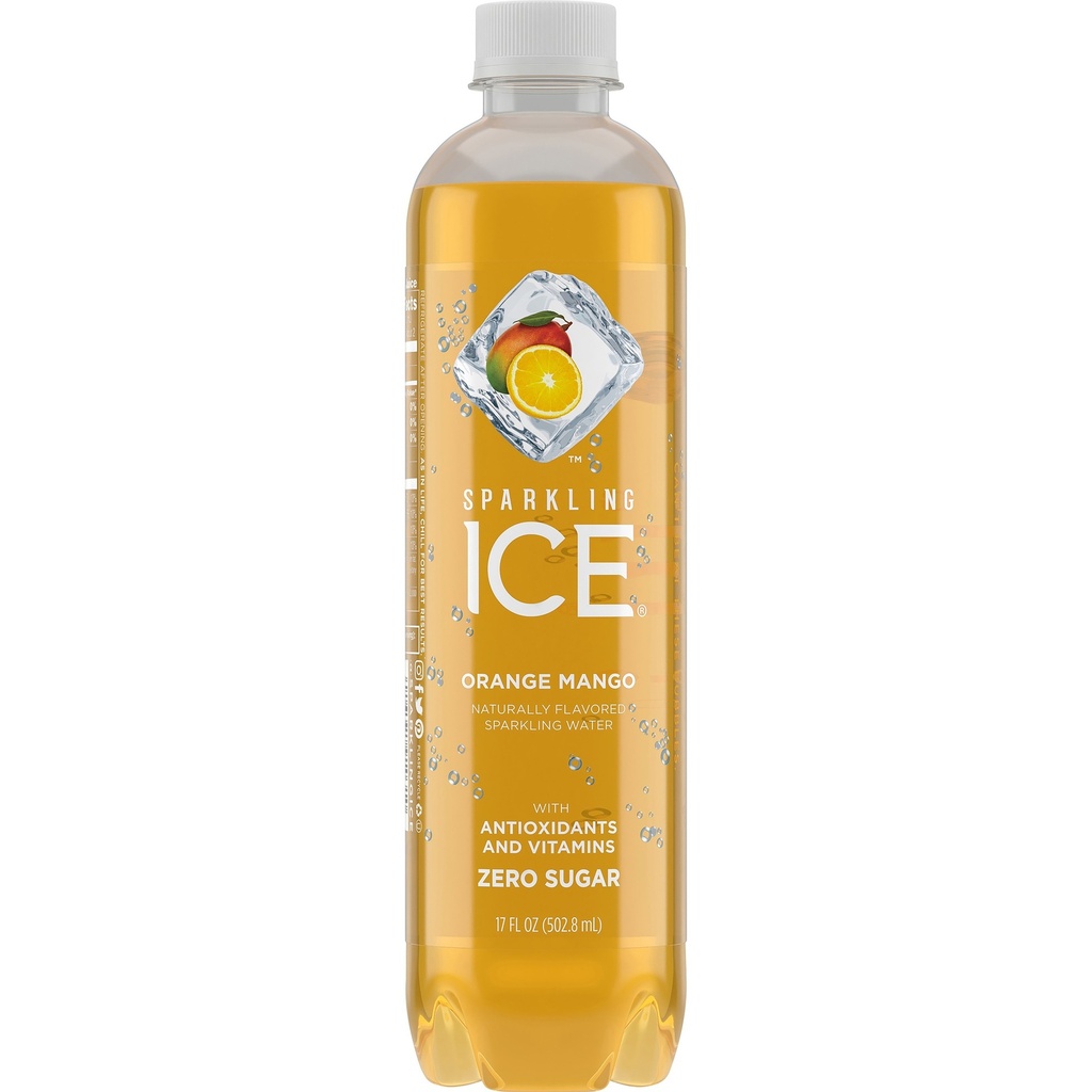 Sparkling Ice - Orange Mango - Flavored Sparkling Water - 17 Oz - Bottle