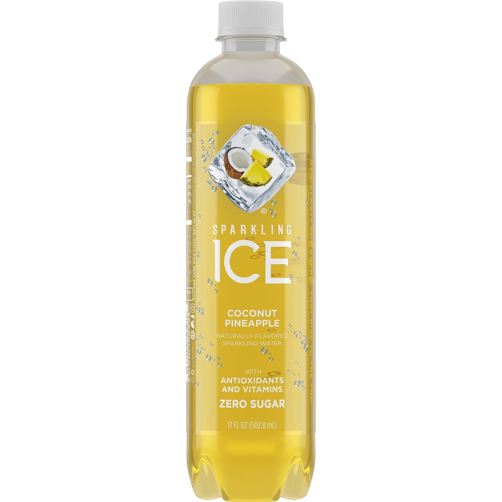 Sparkling Ice - Coconut Pineapple - Naturally Flavored Sparkling Water - 17 Fl Oz - Bottle