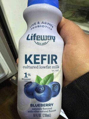 Lifeway - Kefir Cultured Lowfat Milk - Blueberry - 8.1 Fl Oz