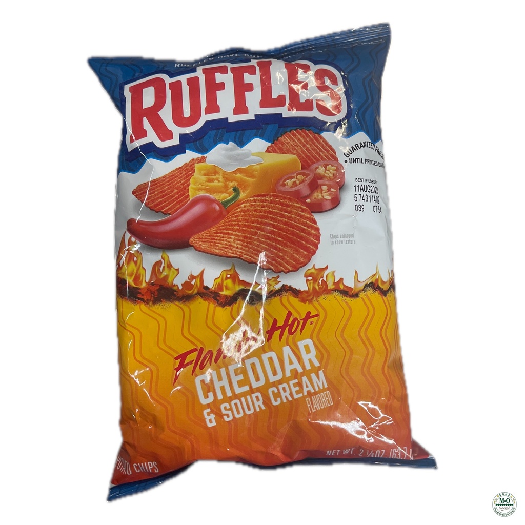 Ruffles - Flamin Cheddar Sour Cream Potato Chips - 2.5 Oz
