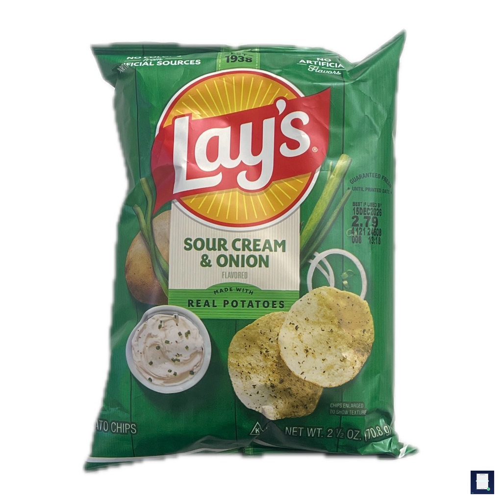 Lay's - Sour Cream & Onion - 2.5 Oz
