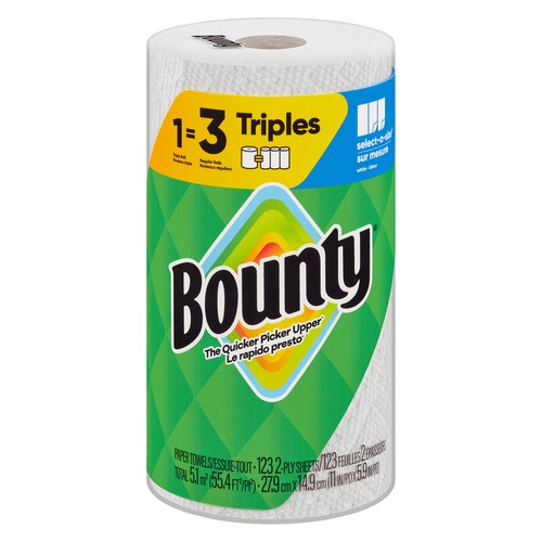 Bounty - Select-A-Size Triple Roll White - 123 Pk