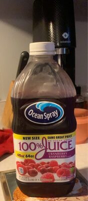Ocean Spray - 100% Juice Cranberry Raspberry - 64 Oz