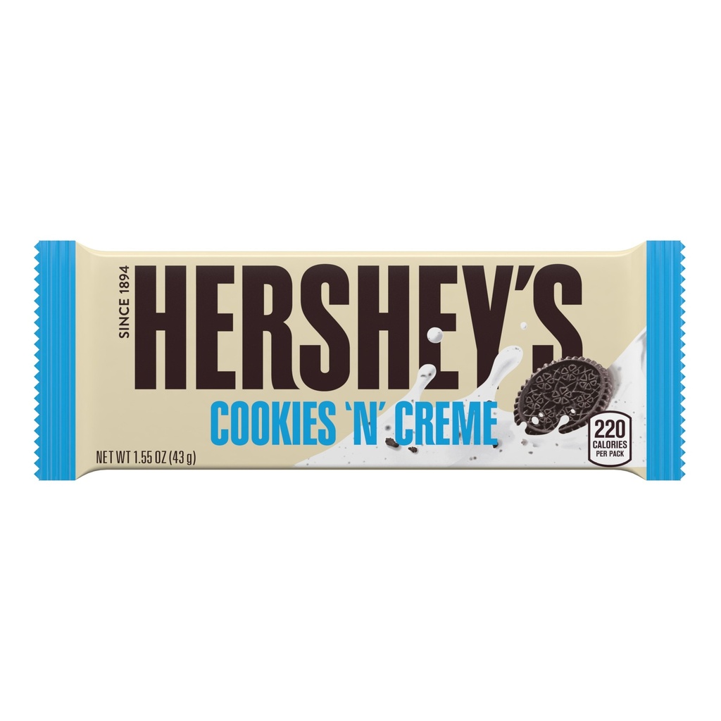 Hershey's - Chocolate - Cookies 'n' Cream Candy Bar - 1.55 Oz