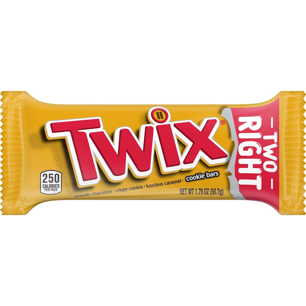 Twix - Caramel - Caramel Cookie Chocolate Candy Bar - 1.79 Oz