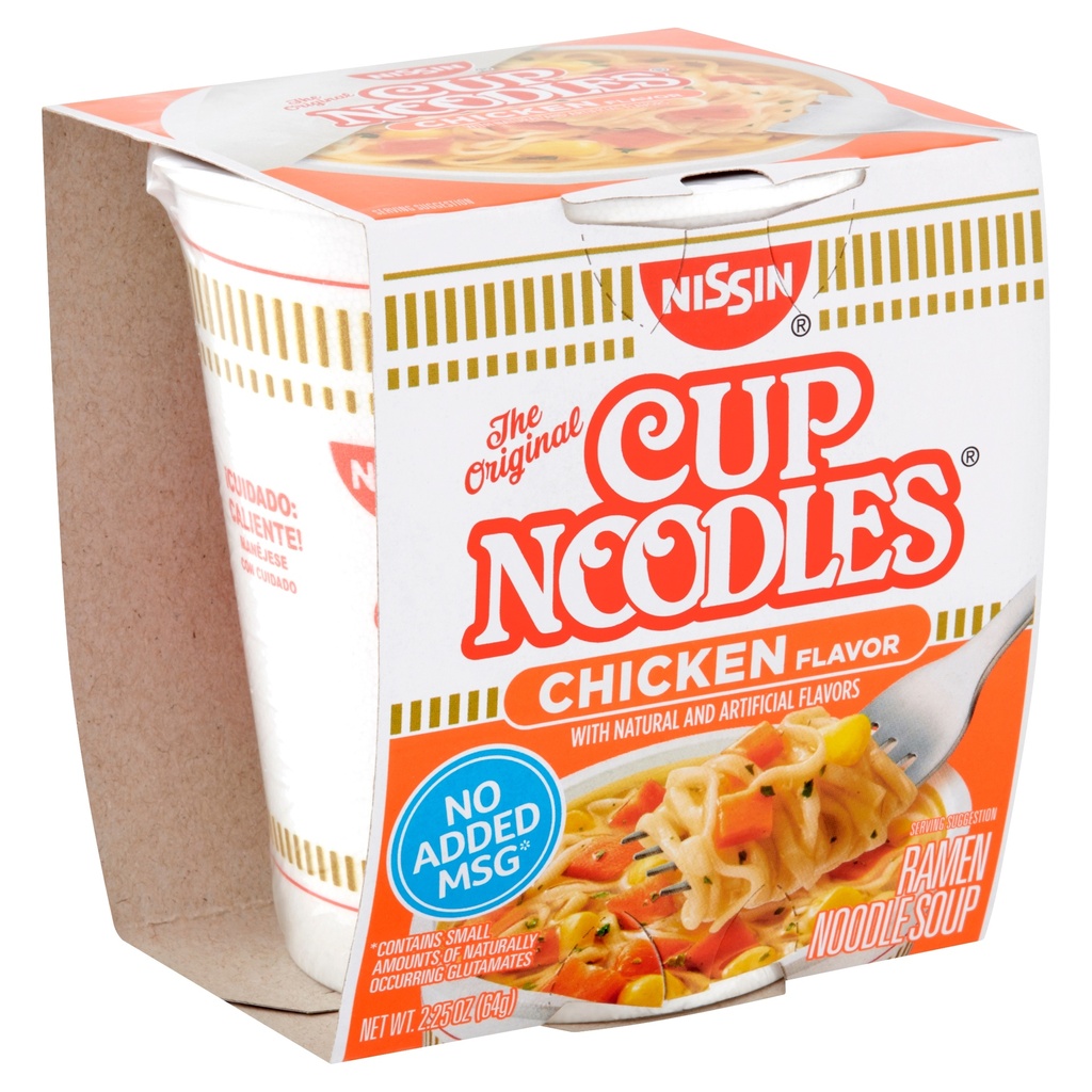 Nissin - Cup Noodles Ramen Noodle Soup - Chicken Flavor - 2.25 Oz