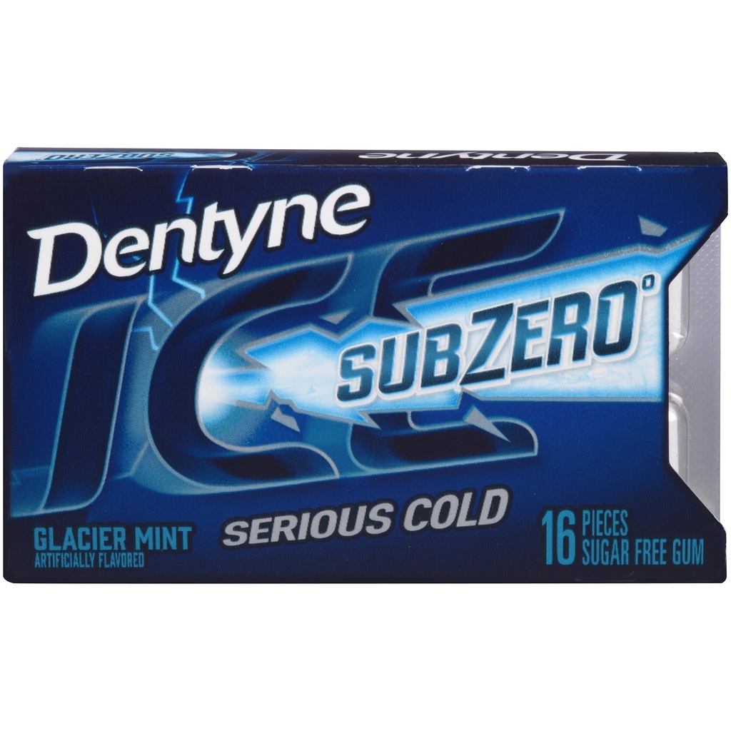 Dentyne - Ice Sub Zero Free Gum - Glacier Mint - 16 Pk