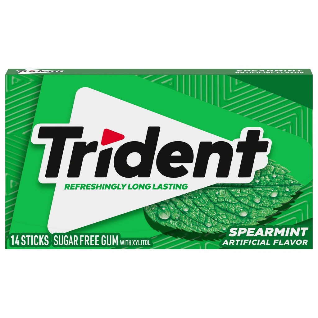 Trident - Spearmint Wallet Chewing Gums - 14Pc
