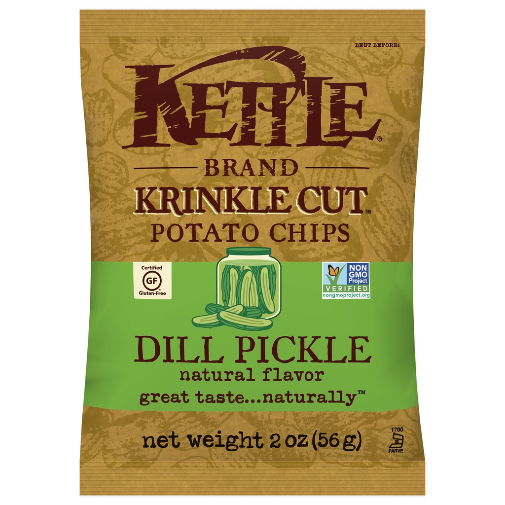 Kettle Brand - Krinkle Cut Dill Pickle Chips - 2 Oz
