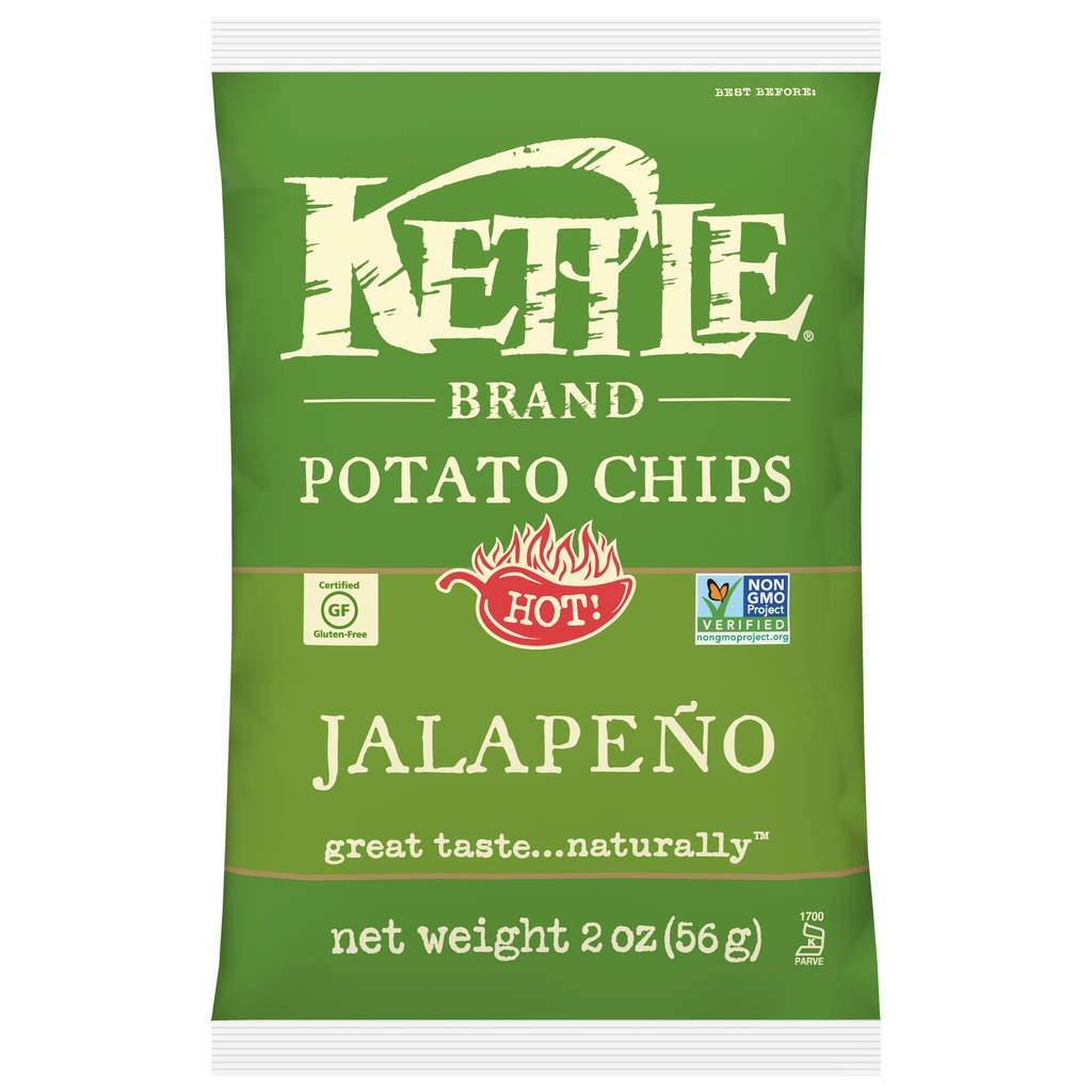 Kettle Brand - Potato Chips - Jalapeno - Snack Bag - 2 Oz