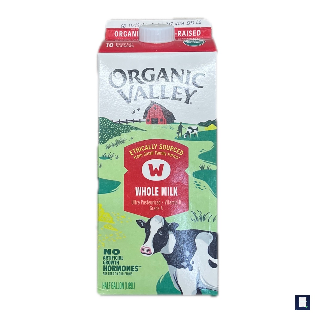 Organic Valley - Whole Milk - 64 Fl Oz