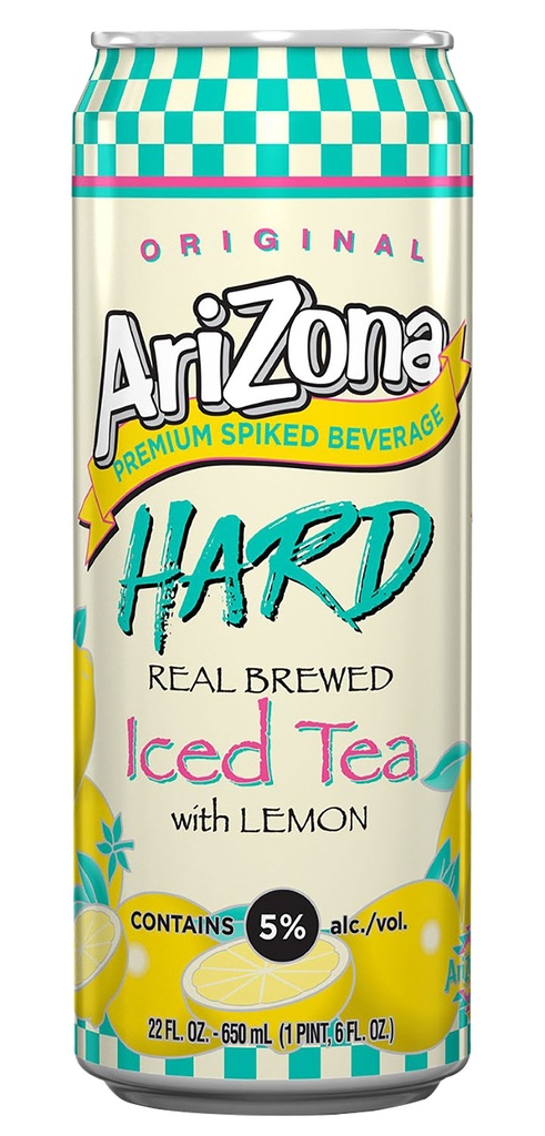 AriZona Beverages Tea Hard Iced Tea with Lemon - Beer - 22oz Can