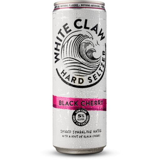 [2073] White Claw - Hard Seltzer - Black Cherry Spiked Sparkling Water - 19.2 Fl Oz