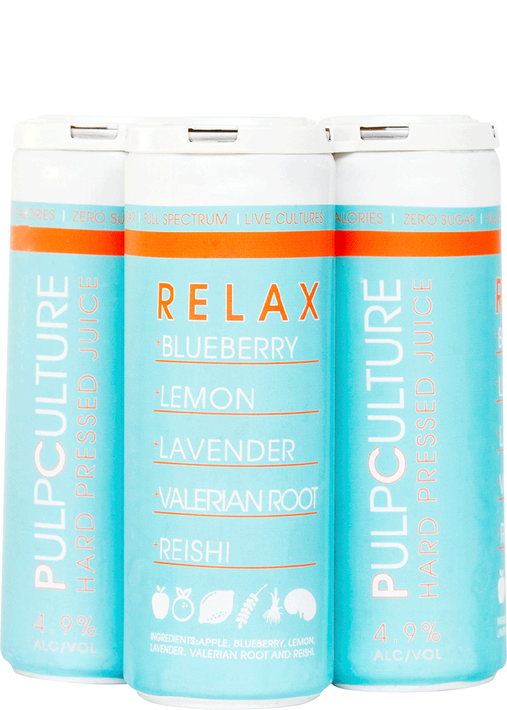 Pulp Culture Hard Pressed Juice RELAX 4pk - Can - 12 Oz