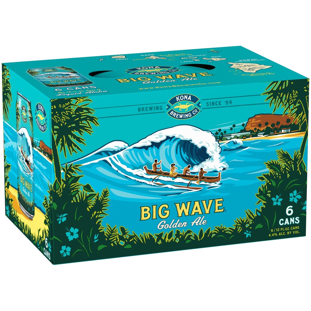 Kona Big Wave Golden Ale - 12 Oz - 6 Pack - Can