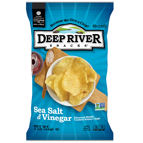 Deep - River Sea Salt and Vinegar Chips - 2 Oz
