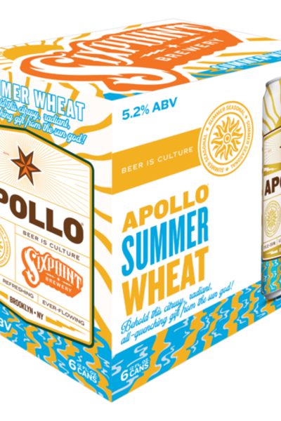 Sixpoint Brewery Apollo Wheat Ale - Beer -  12oz Cans - 6 Pack