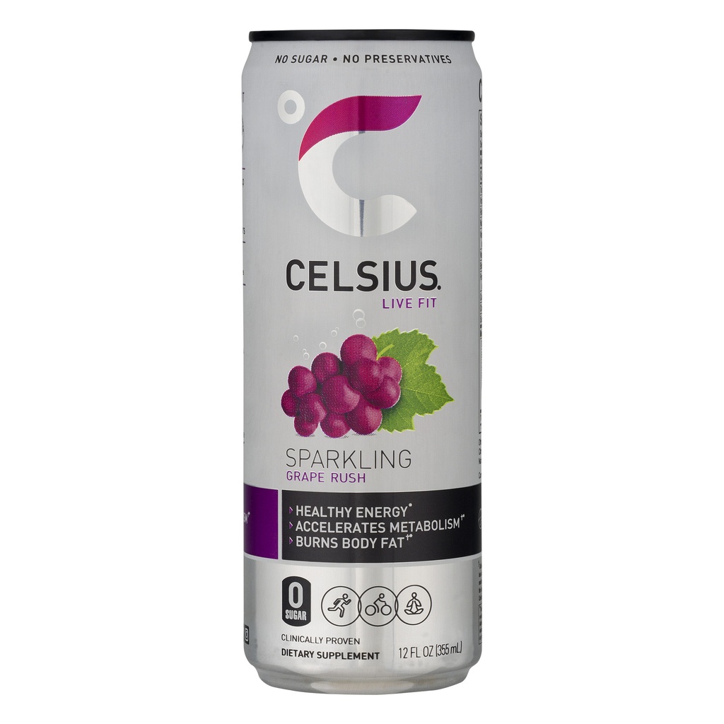 Celsius - Sparkling - Grape Rush - 12 Oz - Can