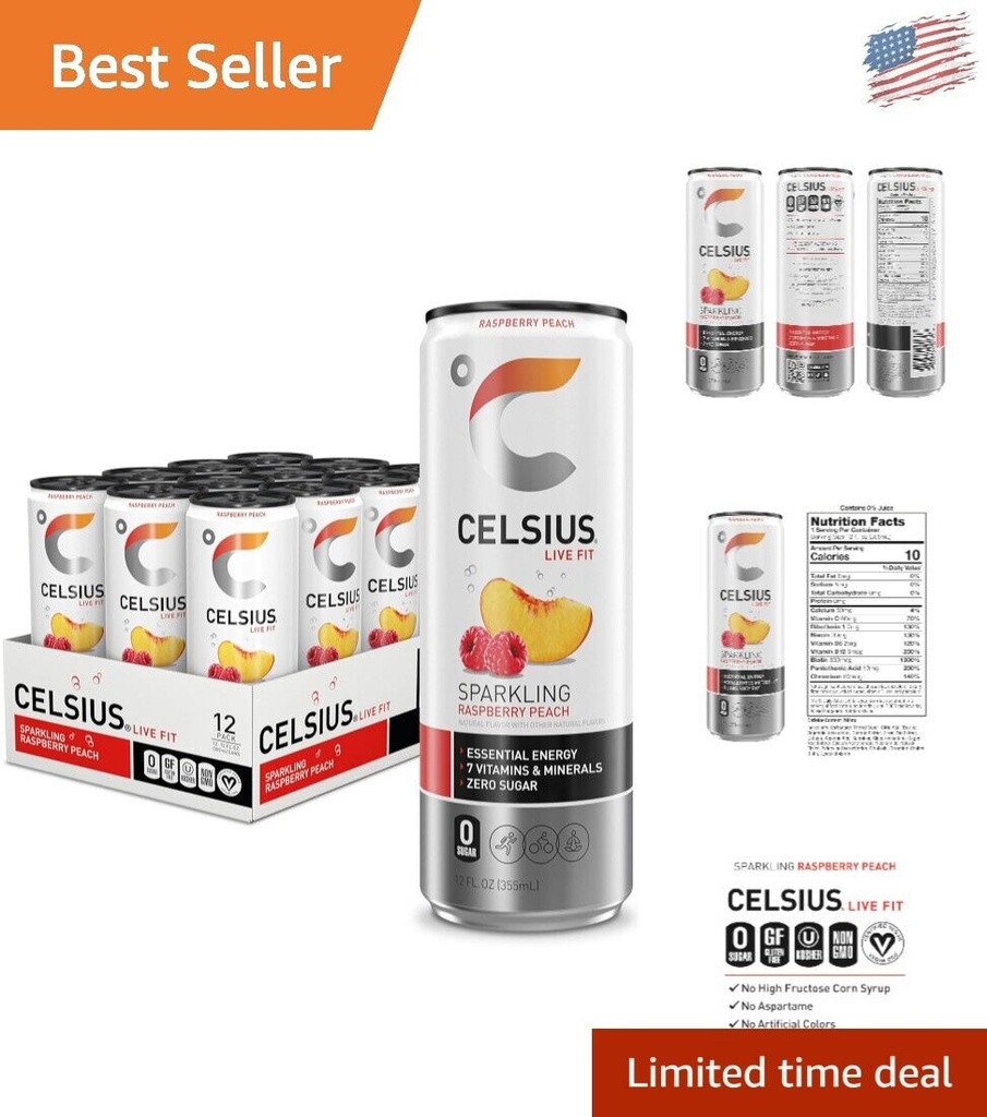Celsius - Raspberry Peach - 12 Oz - Can - 12 Pk