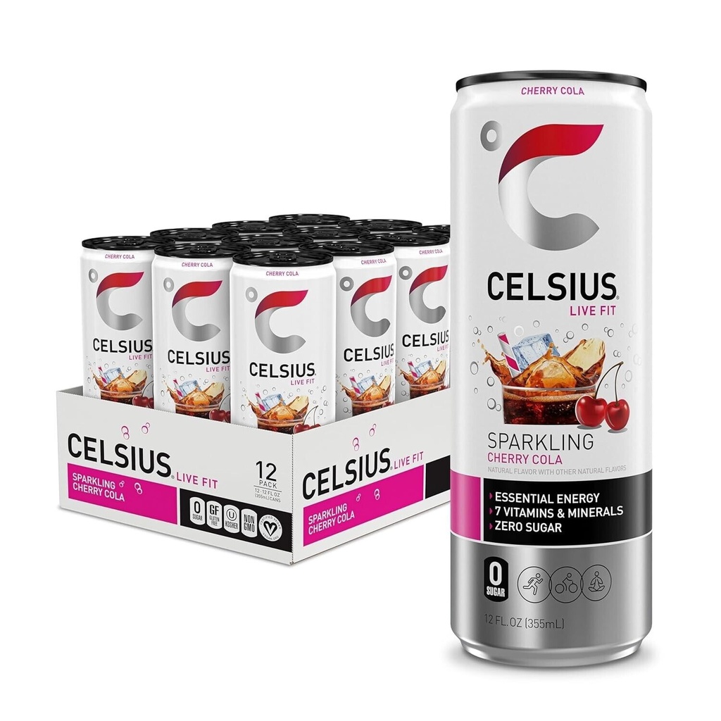 Celsius - Sparkling - Cherry Cola - 12 Oz - Can