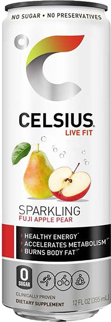 Celsius - Sparkling - Fuji Apple Pear - 12 Oz - Can