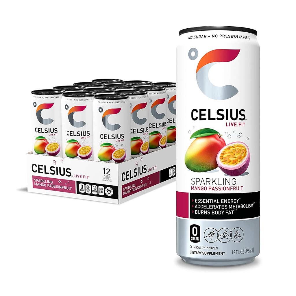 Celsius - Mango Passion Fruit - 12 Oz - Can