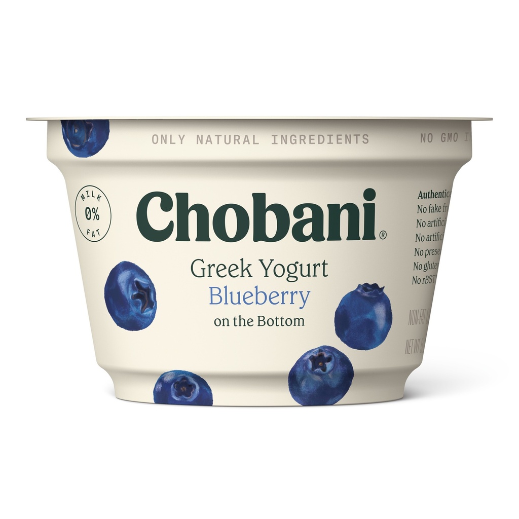 Chobani - Non-fat Greek Yogurt - Blueberry Bottom - 5.3 Oz