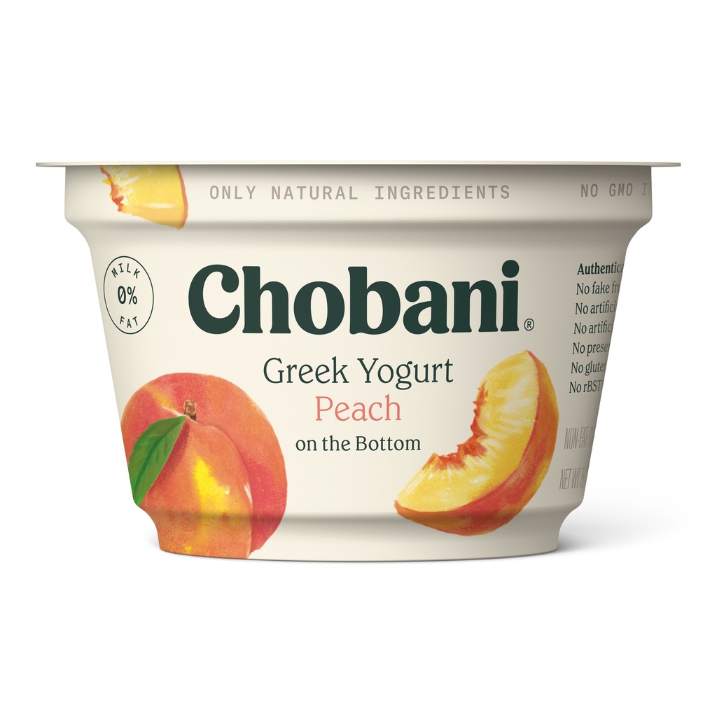 Chobani - Greek Yogurt Peach on the Bottom - 5.3 Oz
