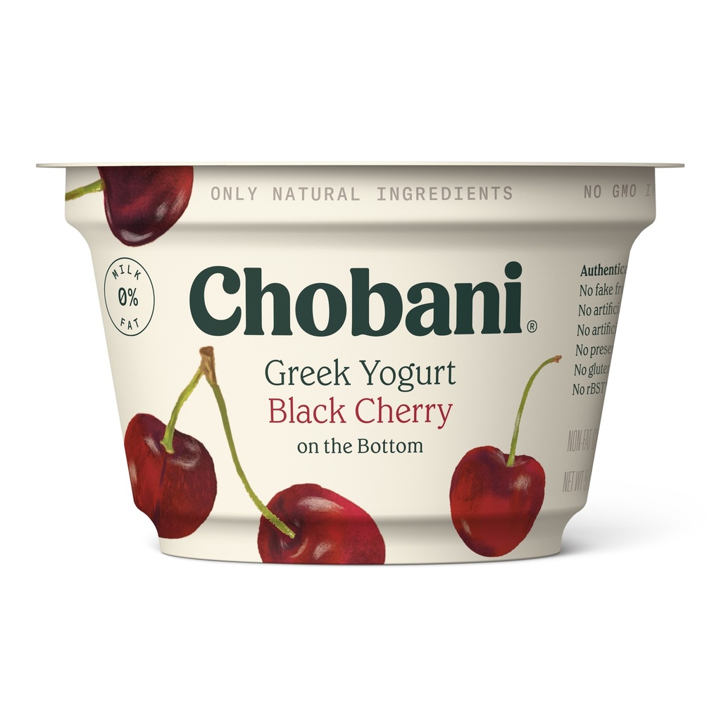 Chobani - Greek Yogurt Black Cherry on the Bottom - 5.3 Oz