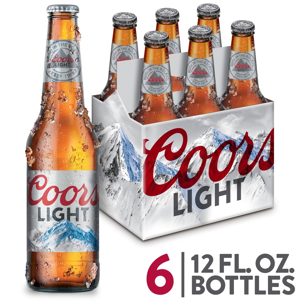 [6066] Coors Light - American Light Lager Beer - X 6 Pack - 12.0 Fl Oz - Can