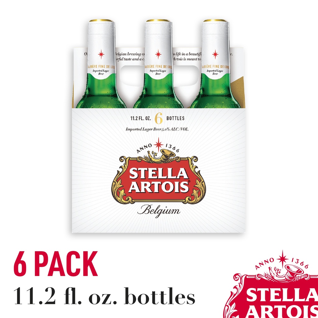 Stella Artois - Lager - 11.2 Oz - Bottle - 6 Pk