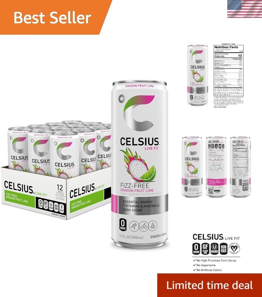 Celsius - Dragon Fruit - Lime - 12 Oz - Can