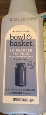 Bowl & Basket - 2% Reduced Fat Milk